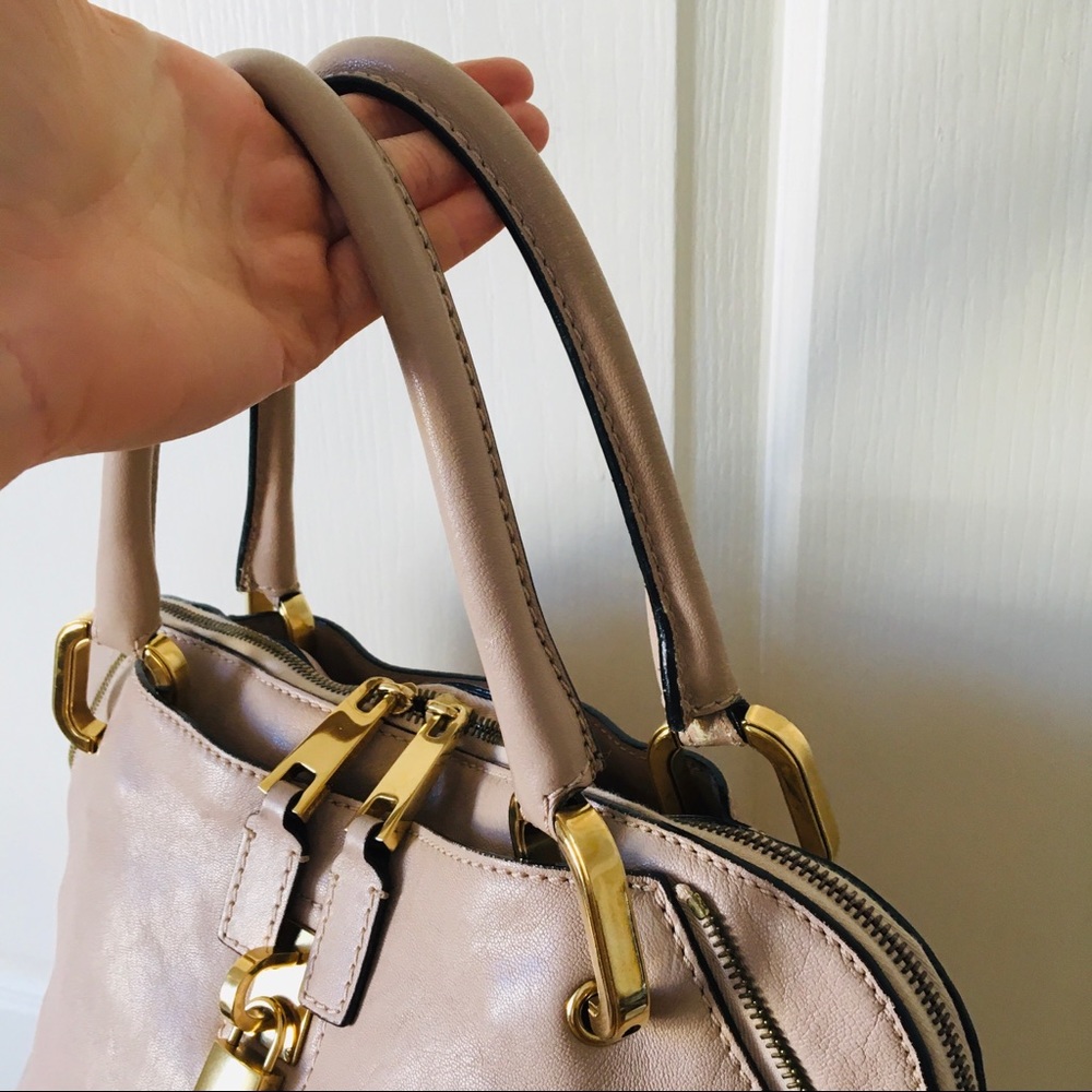 Marc Jacobs Made in Italy Nude Leather Paradise Rio Satchel Bag - Picture 8 of 14